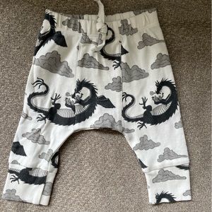 Dragon Print Panda Pants